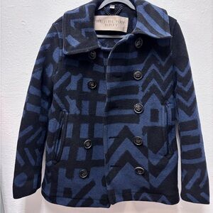 Burberry Blue and Black Patterned Jacket